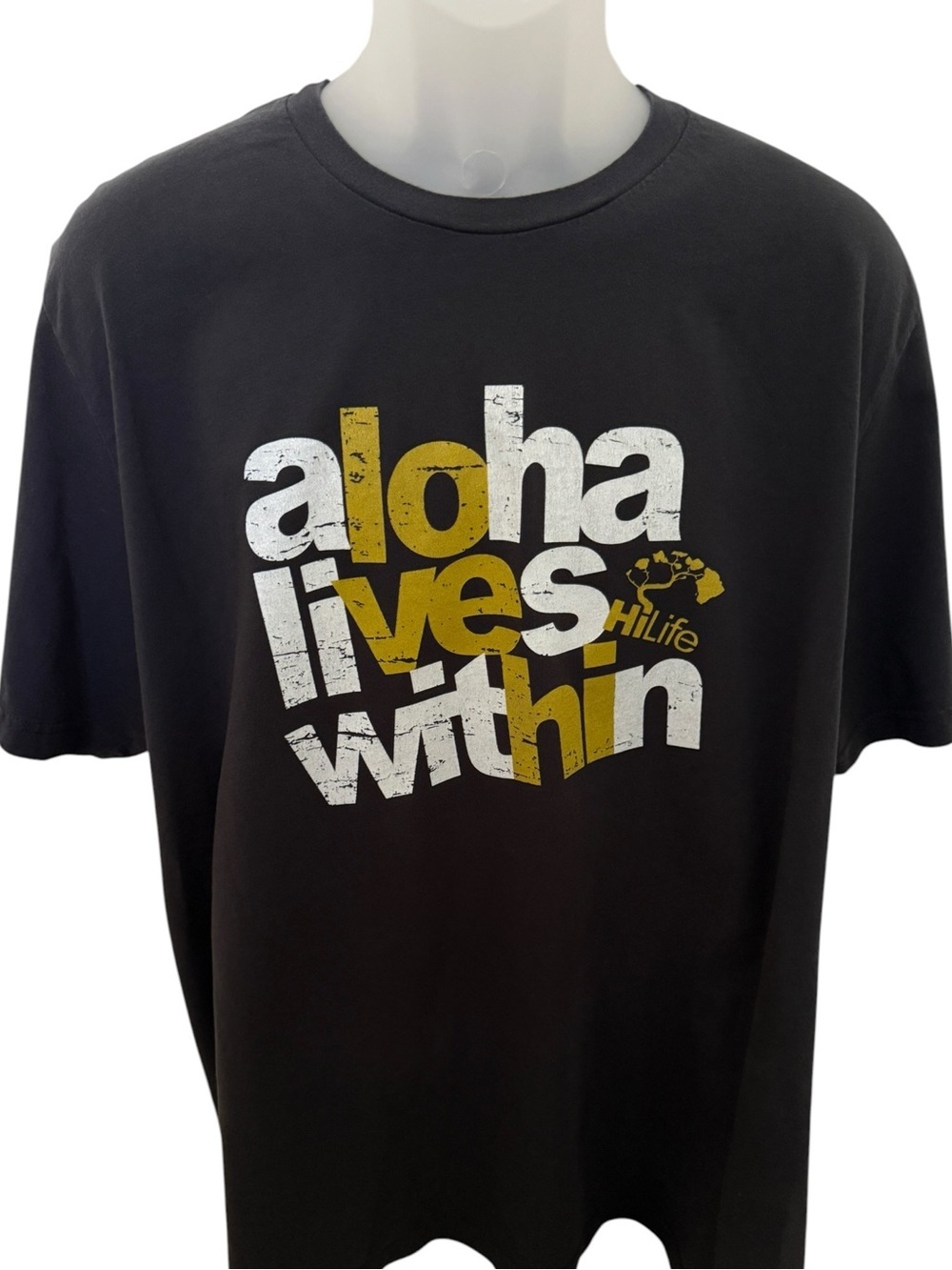 HI Life “Aloha Lives Within” Hawaiian Tee Shirt Men 3XL